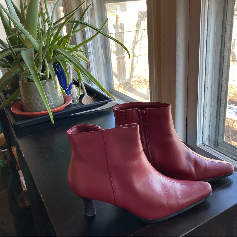 Women's Red Ankle Boots